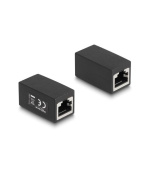 Delock Adaptér RJ45 samice na RJ45 samice Cat.6 černá