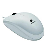 Logitech myš B100, optická, 3 tlačítka, bílá,800dpi