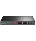 TP-Link TL-SL1218P Switch 16x 10/100Mbps PoE+ 2x GLAN 1x SFP 19"rackmount 150W