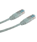 DATACOM Křížený UTP patch kabel 0,5m Cat5e šedý