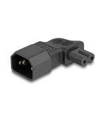 Delock Napájecí adaptér IEC 60320 – z C14 na C7, zástrčka / zásuvka, 2,5 A, 90°, pravoúhlý