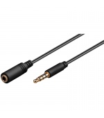 PremiumCord Jack 3.5mm 4 pinový  M/F 2m