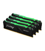 KINGSTON 128GB 3600MHz DDR4 CL18 DIMM (Kit of 4) FURY Beast RGB