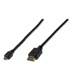 Digitus HDMI/D na HDMI/A připojovací kabel 1m, pozlacené kontakty
