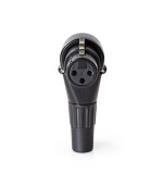 Nedis COTP15903BK - Konektor XLR | XLR 3pinová Zásuvka Úhlová | Černá barva