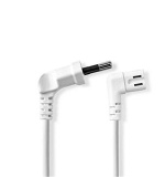 Nedis CEGL11055WT30 - Napájecí Kabel | Euro Zástrčka  – IEC-320-C7 | 3 m | Úhlový | Úhlový Levý | Bílá
