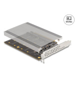 Delock Karta PCI Express x16 na 4 x interní M.2 Key M NVMe s chladičem - rozvětvení (DxŠ 145 x 111 mm)