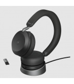 Jabra Evolve2 75/Stereo/ANC/USB-C/BT/Bezdrát/MS/Stand/Černá