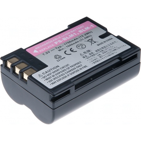 Baterie T6 power Olympus PS-BLM1, BLM-1, 1700mAh, černá