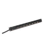 DIGITUS 1U Hliníkový PDU, stojanový, 8x bezpečnostní zásuvka 16A, 4000 W, 250 VAC 50/60 Hz,