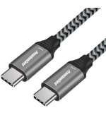 PremiumCord Kabel USB 3.2 Gen 1 USB-C male - USB-C male, bavlněný oplet, 1m