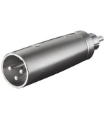 PremiumCord XLR mikrofonní redukce, XLR male - Cinch male