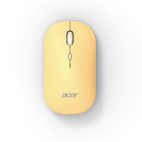 Acer AMR130/Ergonomická/Optická/1 600 DPI/USB+BT/Žlutá