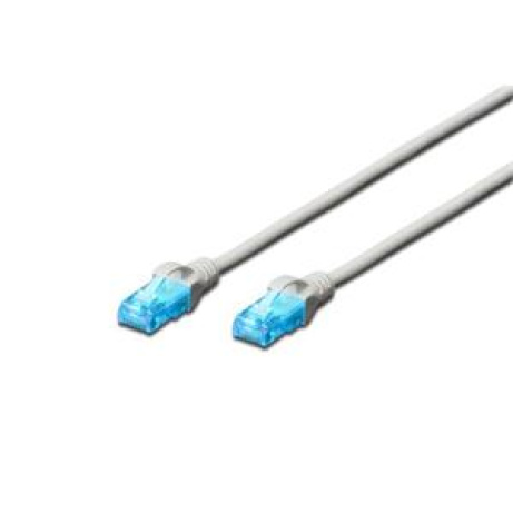 Digitus Patch Cable, UTP, CAT 5e, AWG 26/7, měď, šedý 15m