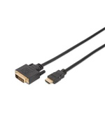 Digitus HDMI adapter cable, type A-DVI(18+1) M/M, 2.0m, Full HD, bl