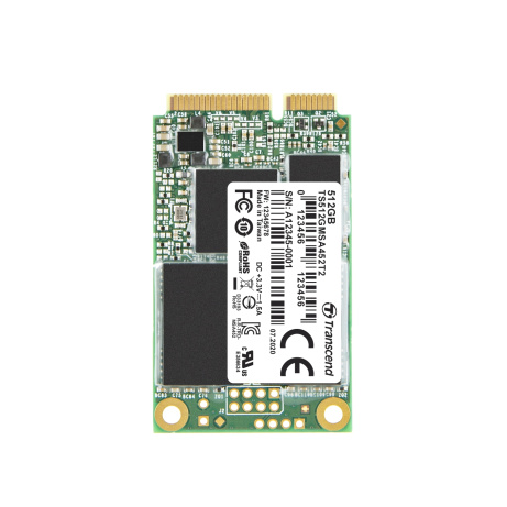 TRANSCEND MSA452T2 512GB Industrial 3K P/E SSD disk mSATA, SATA III 6Gb/s (3D TLC), 560MB/s R, 520MB/s W