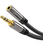 PremiumCord HQ stínený prodlužovací kabel Jack 3.5mm - Jack 3.5mm M/F 1,5m
