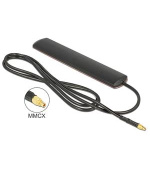 Delock LTE Antenna MMCX Plug 3 dBi omnidirectional fixed black adhesive mounting