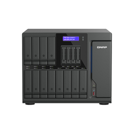 QNAP TVS-AIh1688ATX-U9-32G (Ultra 9, ZFS, 32GB DDR5 ECC RAM, 12x 3,5"+ 4x 2,5", 2x 2,5GbE, 2x 10GbE)