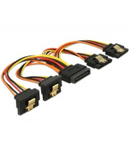 Delock Kabel SATA 15 pin napájecí samec s aretací > SATA 15 pin napájecí samice 2 x přímý / 2 x dolů 15 cm