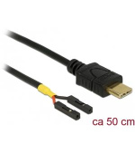 Delock Kabel USB Type-C™ samec > 2 x pin konektor samice oddělení napájení 50 cm