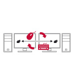 Delock USB Type-C™ 5 Gbps Kabel Data Link + KM Switch 2 m