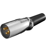 PremiumCord XLR mikrofonní konektor, 3-piny, male