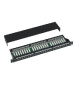 DATACOM Patch panel Cat5e 24p.1U,STP,19",černý,vyvázání
