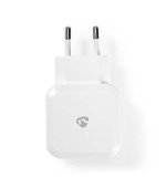 Nedis WCHAU484AWT - Síťová nabíječka | 4.8 A | 2 výstupy | USB-A | Bílá barva