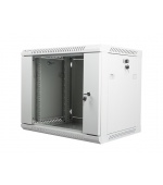 Nástěnný rack 19'' 9U 600X450mm šedý flat pack