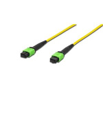 Digitus Fiber Optic Patchcord, MPO to MPO, Female OS2, Singlemode 09/125 µ, 30m, Method A Jacket: yellow, Housing: green