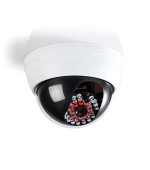 Nedis DUMCD20WT - Atrapa Bezpečnostní Kamery | Kamera s kopulovým krytem | IP44 | Bílá barva