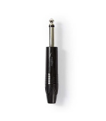 Nedis COTP23900BK - Monofonní Audio Konektor | 6,35mm Zástrčka | Černá barva