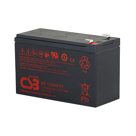 Baterie CSB HR1234WF2; 12V, 9Ah/34W, F2