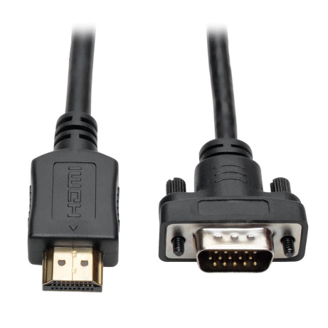 Video kabel HDMI / VGA, Low-Profile HD15 (Samec/Samec), 0.9m