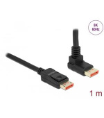 Delock DisplayPort kabel samec přímý na samec 90° pravoúhlý nahoru 8K 60 Hz 1 m