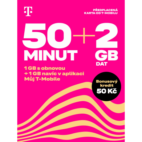T-Mobile SIM Twist 50 MINUT + 2GB