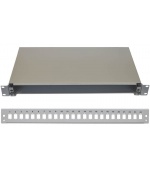 19" Optická vana 24xSC simplex včetně kazety šedá