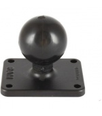 RAM Mounts obdélníkový úchyt na šrouby nebo vruty, 5 x 6 cm, s kulovým čepem 1,5", RAM-202U-225