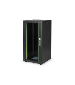 Digitus 26U serverový rozvaděč, Unique, 1260x800x1000 mm, perforované ocelové dveře, barva černá (RAL 9005)