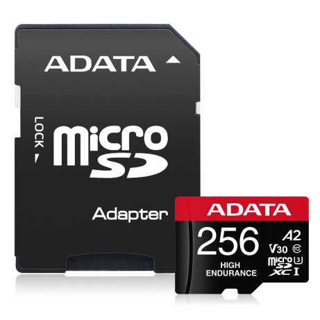 Adata High Endurance/Micro SD/256GB/UHS-I U3 / Class 10/+ Adaptér