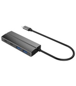 PremiumCord 10G SuperSpeed USB Hub Type C to 2 X USB 3.1 A + 2 X USB 3.1 C Aluminum