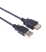 PremiumCord USB 2.0 kabel prodlužovací, A-A, 5m černá