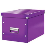 LEITZ Čtvercová krabice  Click&Store, velikost L (A4), purpurová