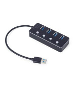 Gembird USB hub 4-port USB 3.1 (Gen 1) hub s vypínači