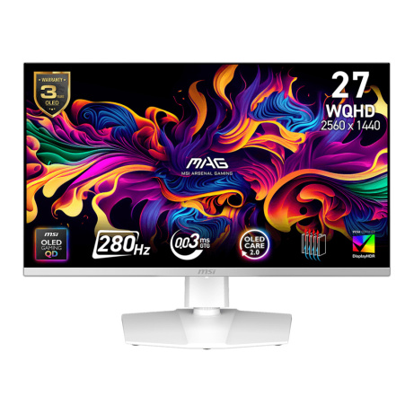 MSI MAG/272QPW X28/26,5"/QD-OLED/QHD/280Hz/0,03ms/Bílá/3R