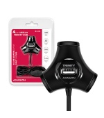 AXAGON HUE-X3B, 4x USB2.0 TRINITY hub, černý