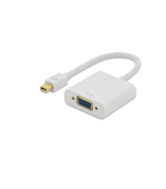 Ednet kabelový adaptér DisplayPort, mini DP samec na HD15 samice (VGA), 0,15 m, Full HD, CE, zlatý, bílý