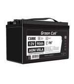 Green Cell CUBE AGM IP54 12V 90Ah VRLA Battery Gel deep cycle scooter mower boat barge mower tractor fishing boat