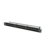 LANBERG PATCH PANEL 48 PORTŮ 1U 19" CAT.5E UTP ČERNÝ